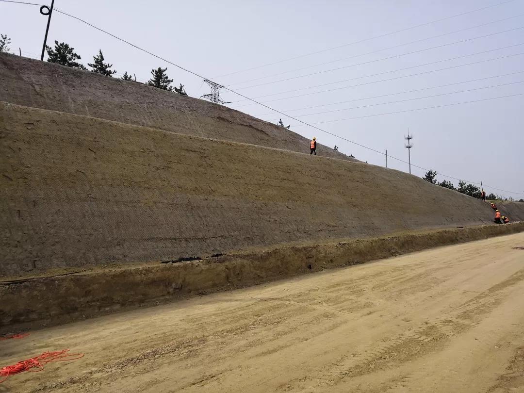 项目跟踪包茂高速公路植物纤维毯及生态路堑防护工程稳步推进